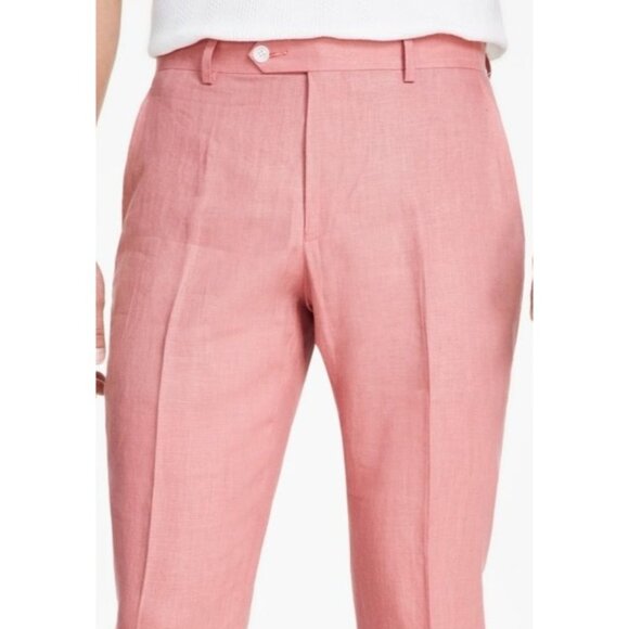 Tommy Hilfiger Mens Modern Fit Pure Linen Comfortable Pants Red Size 40x30 NWT - Picture 3 of 5